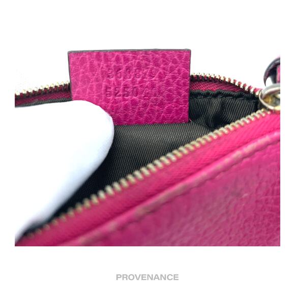🔴 Gucci "Made in Italy" Key Pouch Cles - Pink Leather - Picture 8 of 8